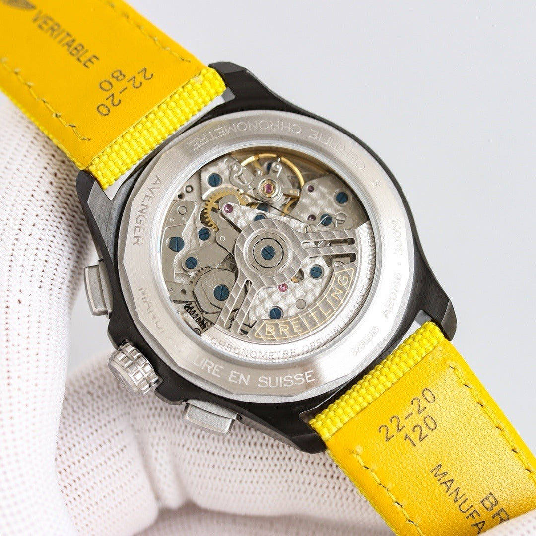 Breitling Avenger Multi-color Dial Chronograph Watch – 44mm Tactical Case, 7750 Movement, Swiss Made