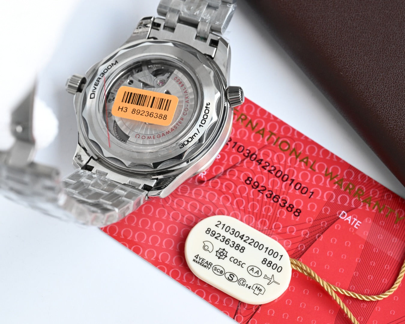 Stainless Steel Omega Seamaster with White Ceramic Dial