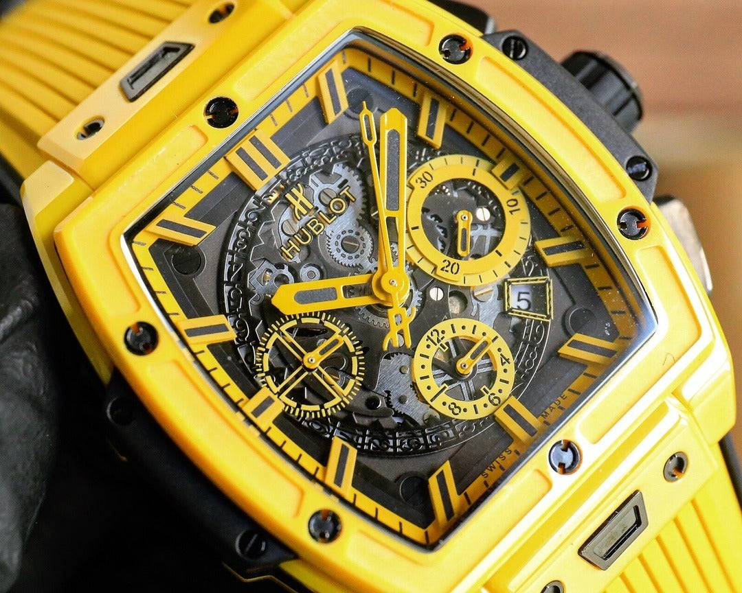 Hublot Square Bang with Skeletonized Dial and Black Case