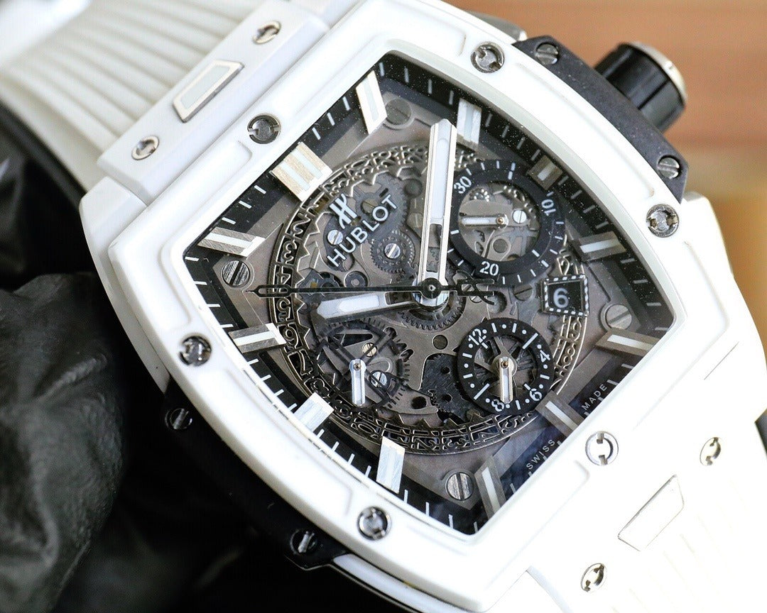 Hublot Square Bang with Skeletonized Dial and Black Case