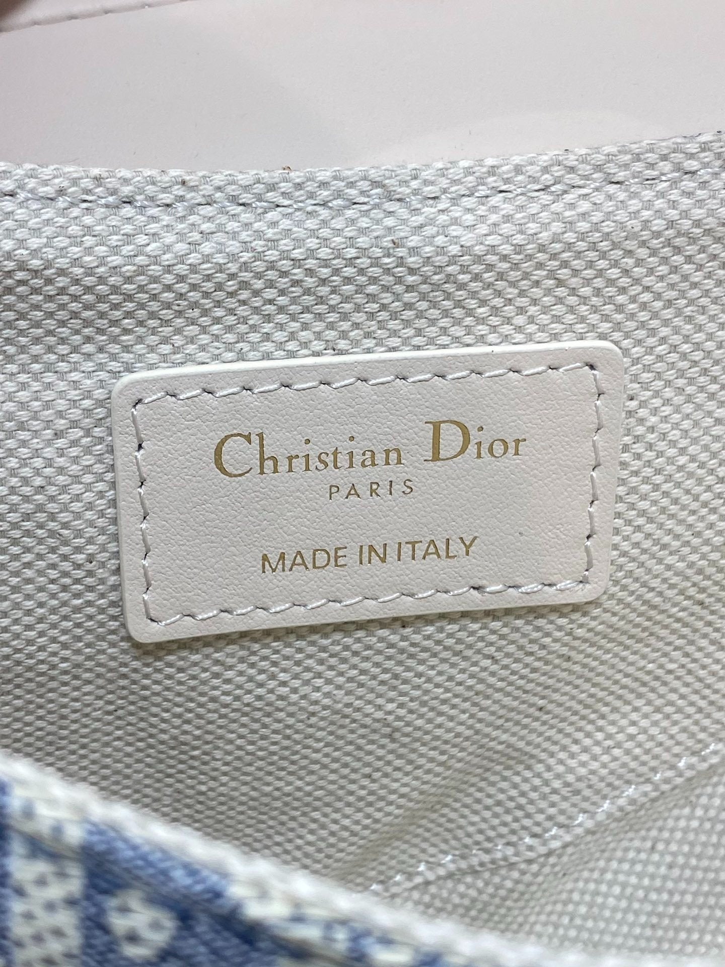 Christian Dior Saddle Bag 19.5cm | Sky Blue Raffia Oblique