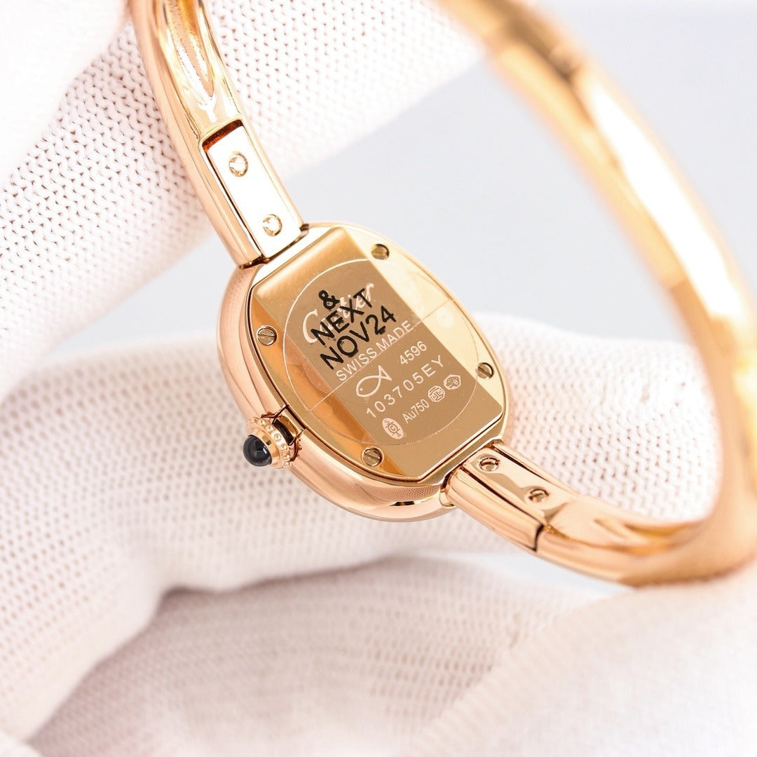 Rose Gold Cartier Baignoire Bangle Watch