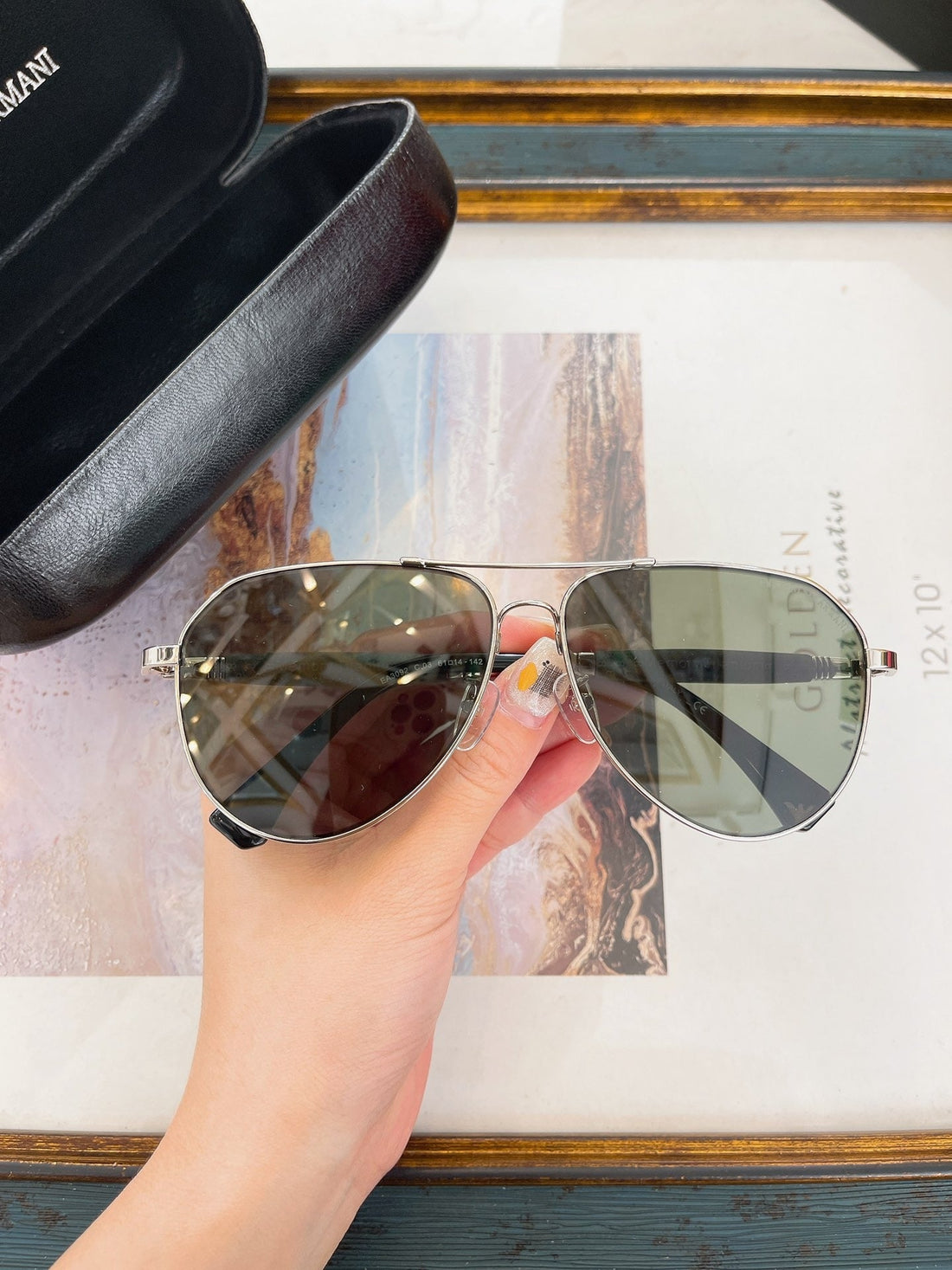 Emporio Armani Aviator Sunglasses Collection with Cases - Multiple Colors