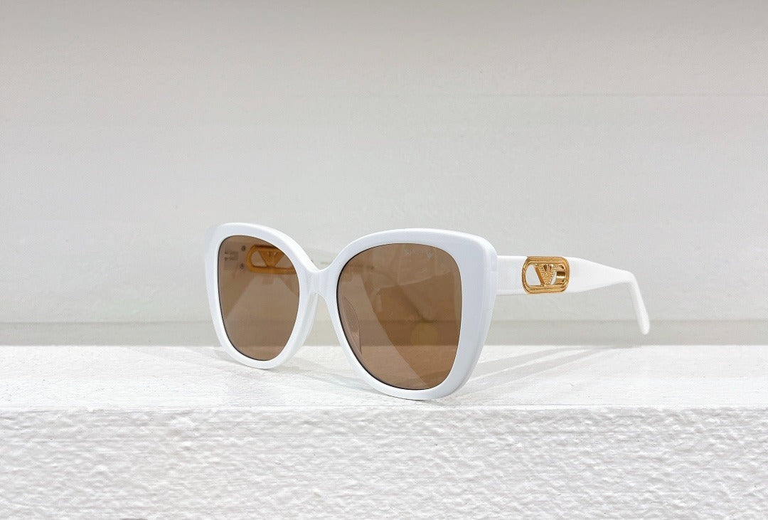 Emporio Armani Cat-Eye Sunglasses with Gold Logo Detail - Multiple Colors
