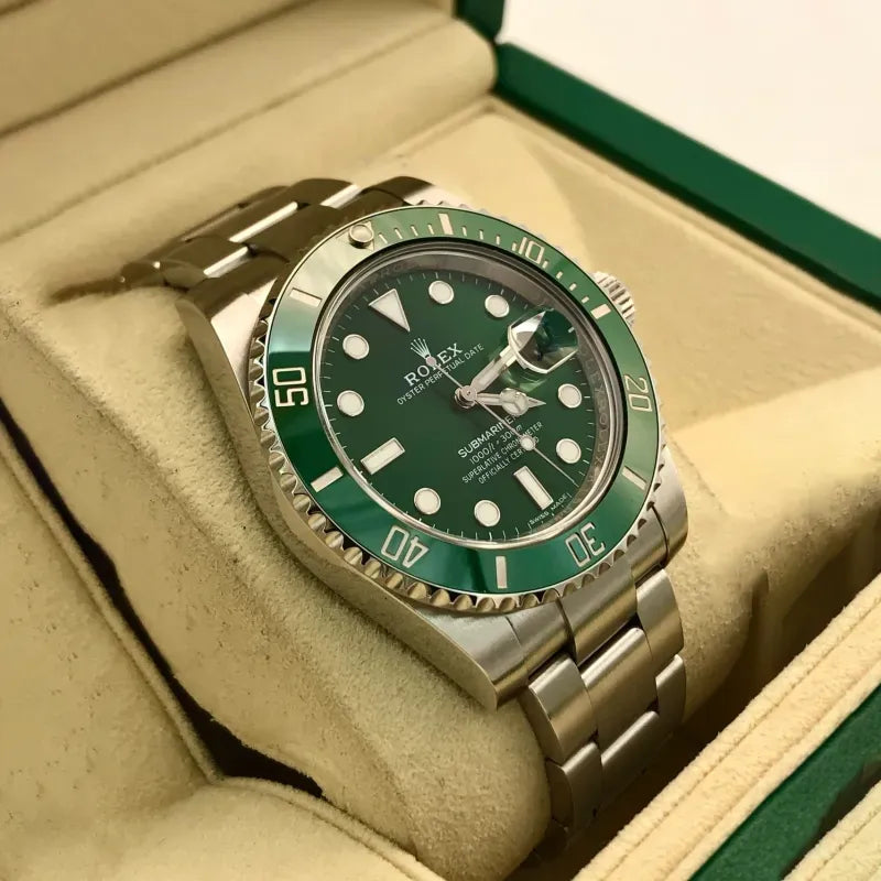Rolex Submariner 116610LV-0002 Black Disk Watch (Green Water Ghost)