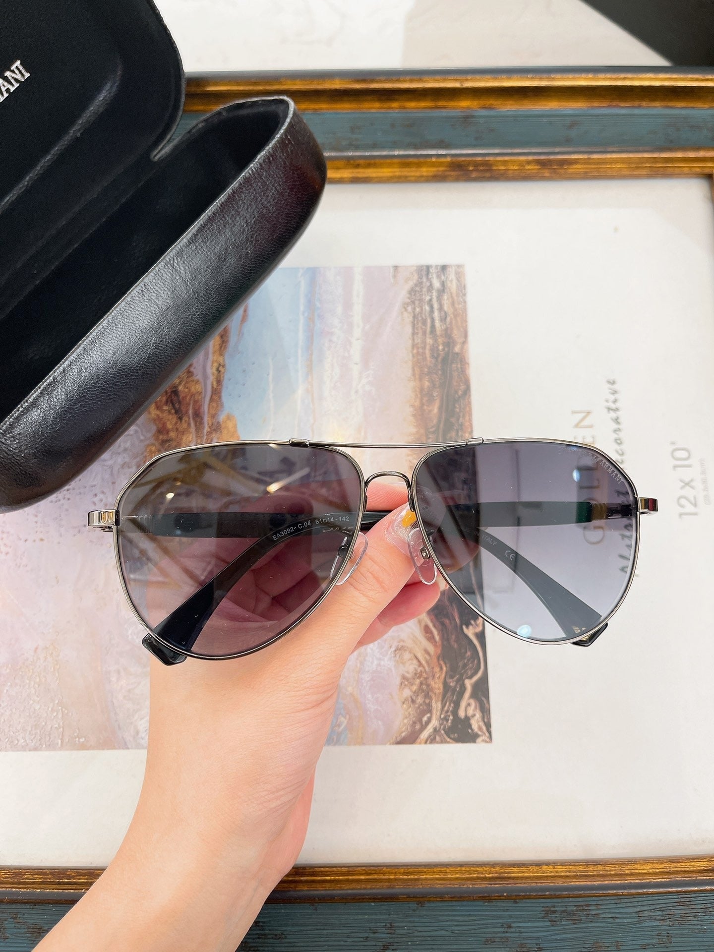 Emporio Armani Aviator Sunglasses Collection with Cases - Multiple Colors