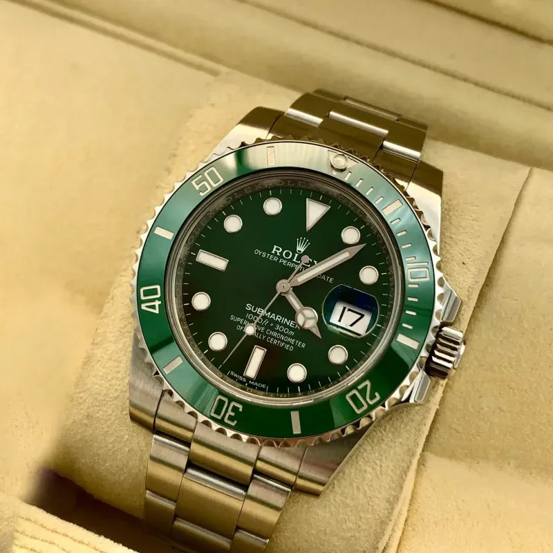 Rolex Submariner 116610LV-0002 Black Disk Watch (Green Water Ghost)