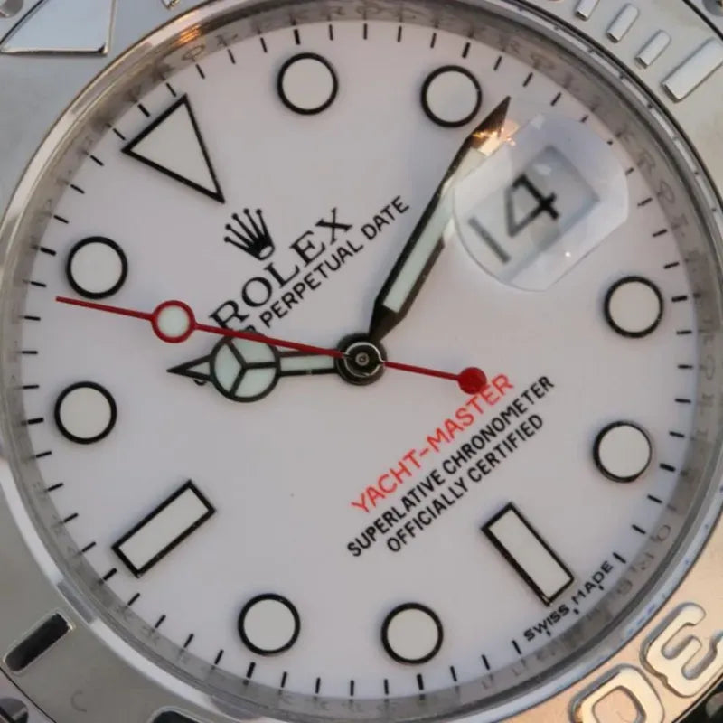 YACHT MASTER 1 PURE SILVER ( WHITE DIAL ) STAIN LESS STEEL 40MM