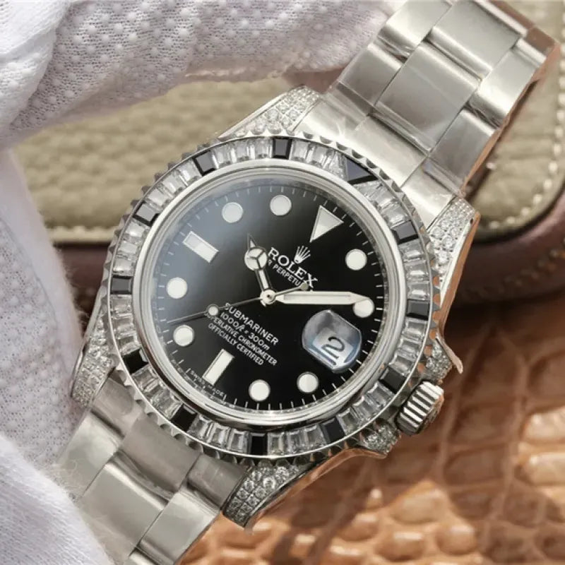 SUBMARINER SILVER BLACK DIAMOND 40MM 116759 SANR-74769Bril
