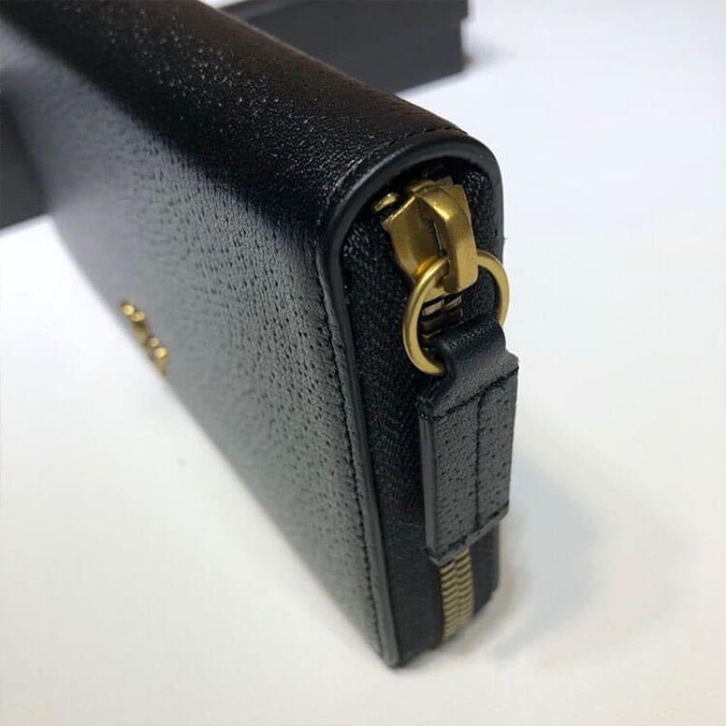 Gucci Animalier leather zip around wallet