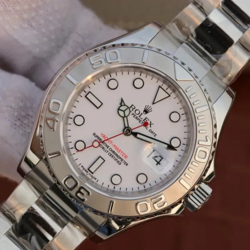 YACHT MASTER 1 PURE SILVER ( WHITE DIAL ) STAIN LESS STEEL 40MM