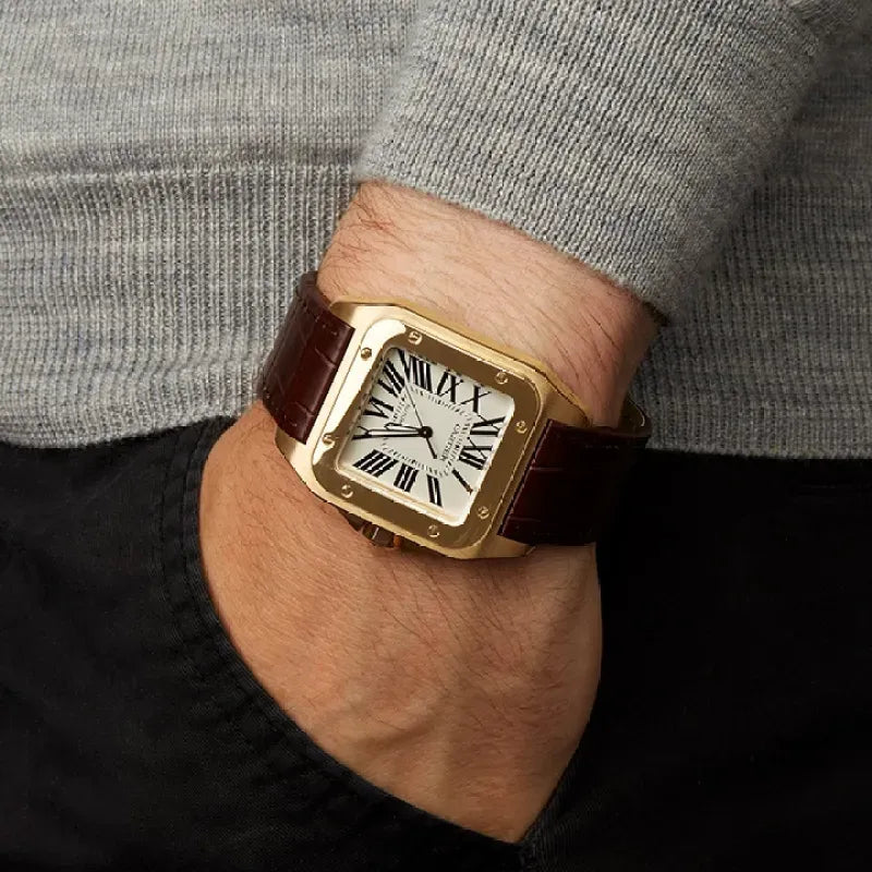 CARTIER santos 18kt Yellow Gold Men's WatchItem -W20071Y1
