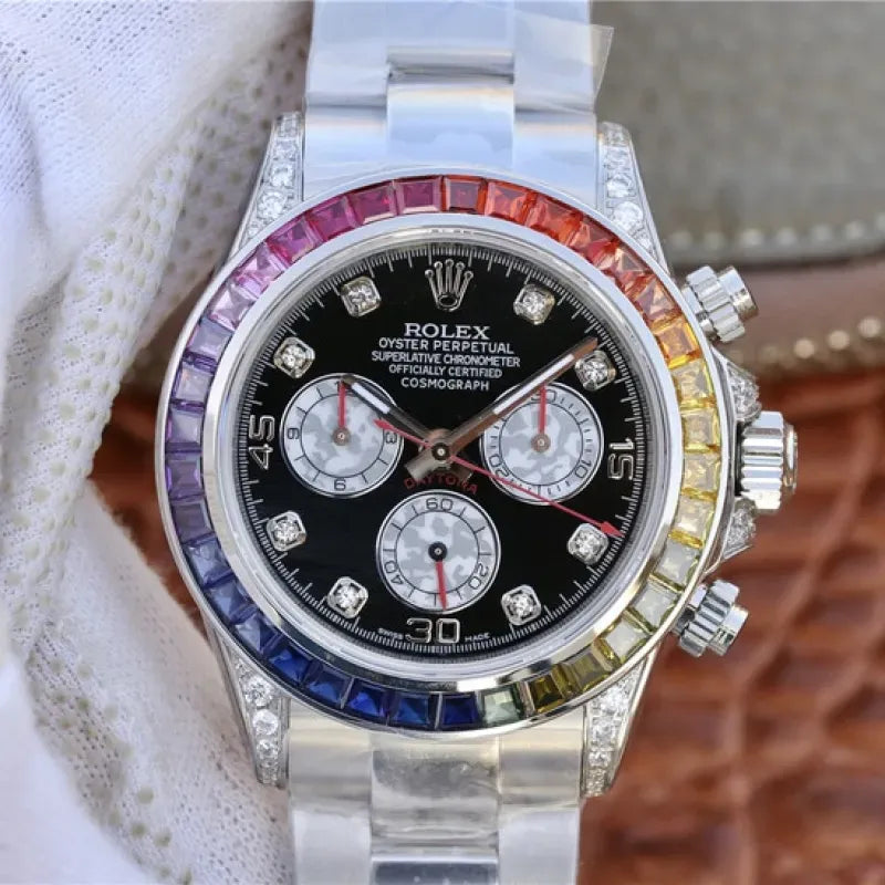 DAYTONA RAINBOW DIAMOND SILVER STAINLESS STEEL 40MM 116599 RBOW