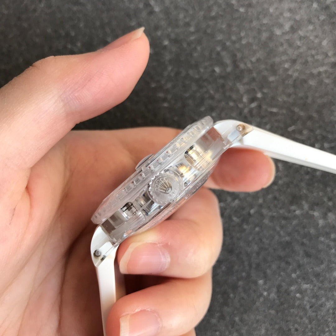 PHANTOM LAB Rolex with White Rubber Strap