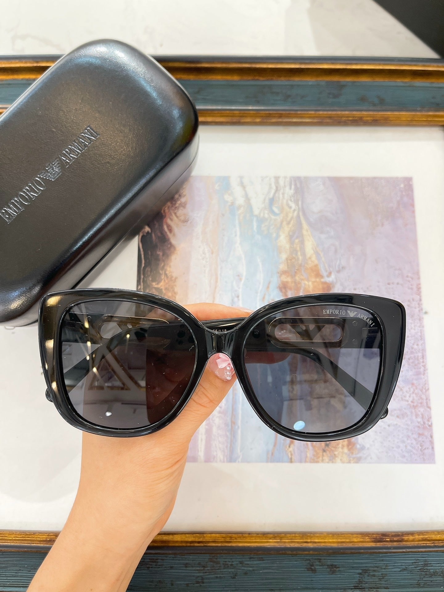 Emporio Armani Women's Cat-Eye Sunglasses with Gold Logo - Multiple Colors