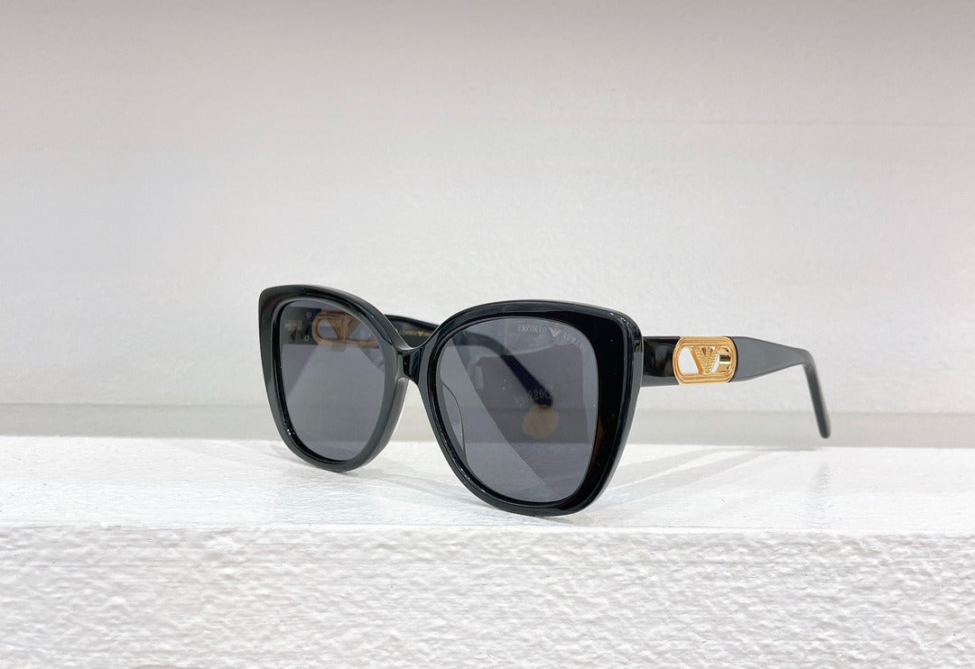Emporio Armani Cat-Eye Sunglasses with Gold Logo Detail - Multiple Colors