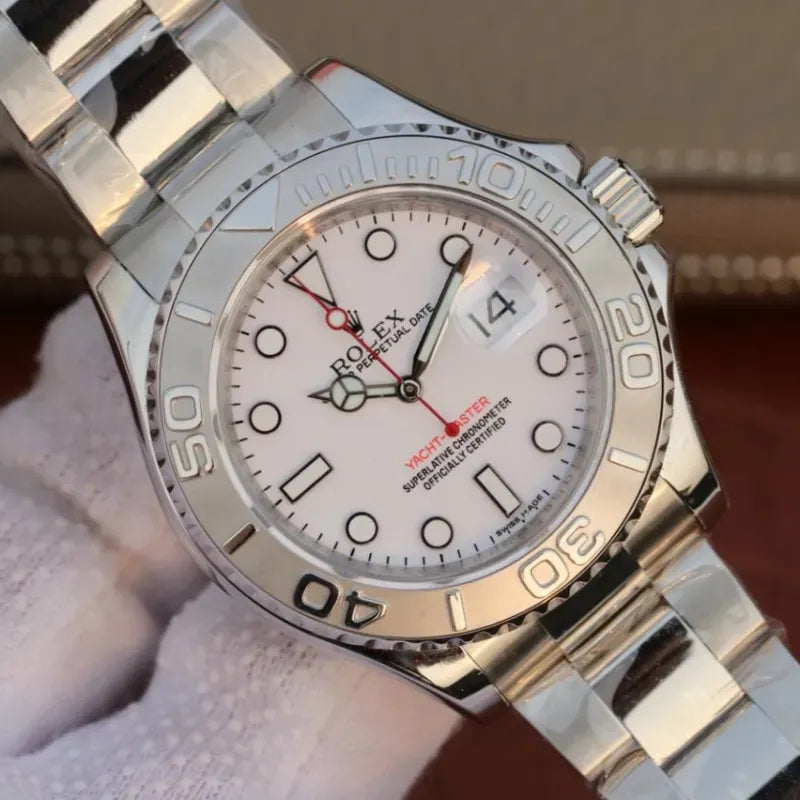 YACHT MASTER 1 PURE SILVER ( WHITE DIAL ) STAIN LESS STEEL 40MM
