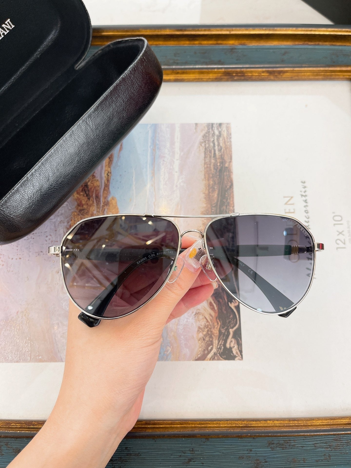 Emporio Armani Aviator Sunglasses Collection with Cases - Multiple Colors