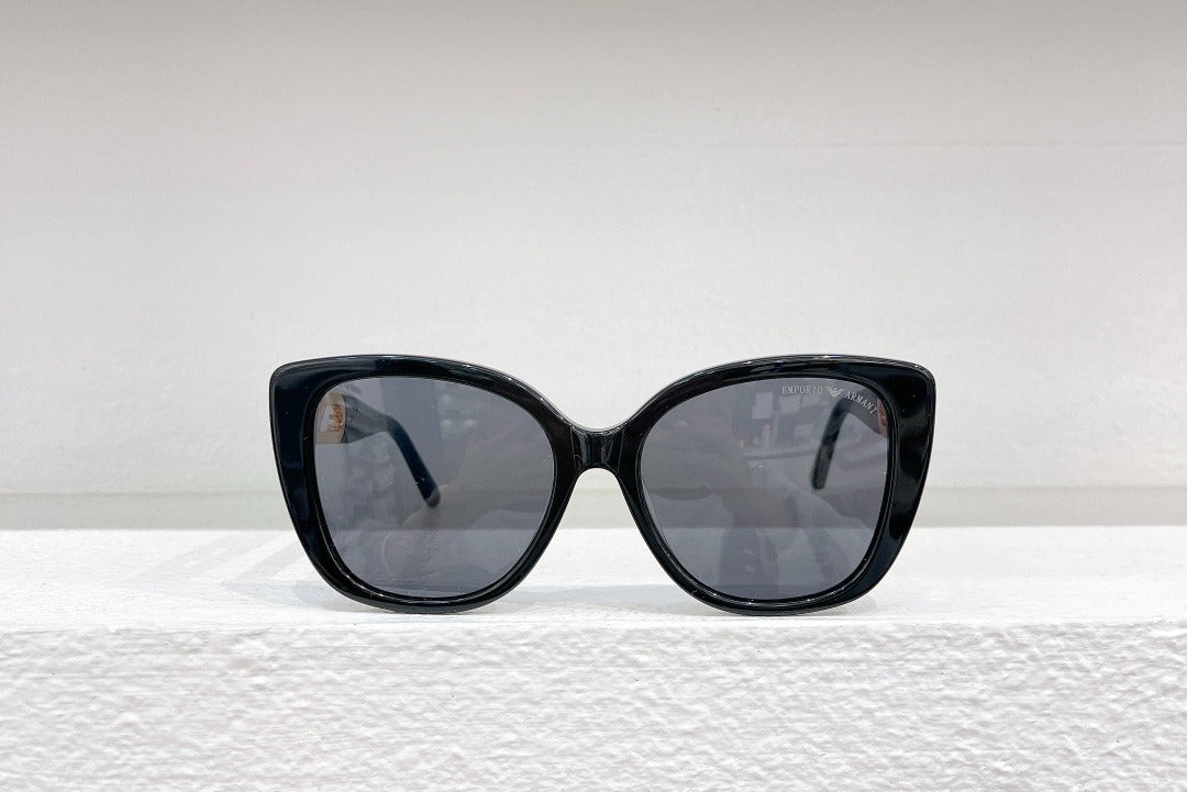 Emporio Armani Cat-Eye Sunglasses with Gold Logo Detail - Multiple Colors