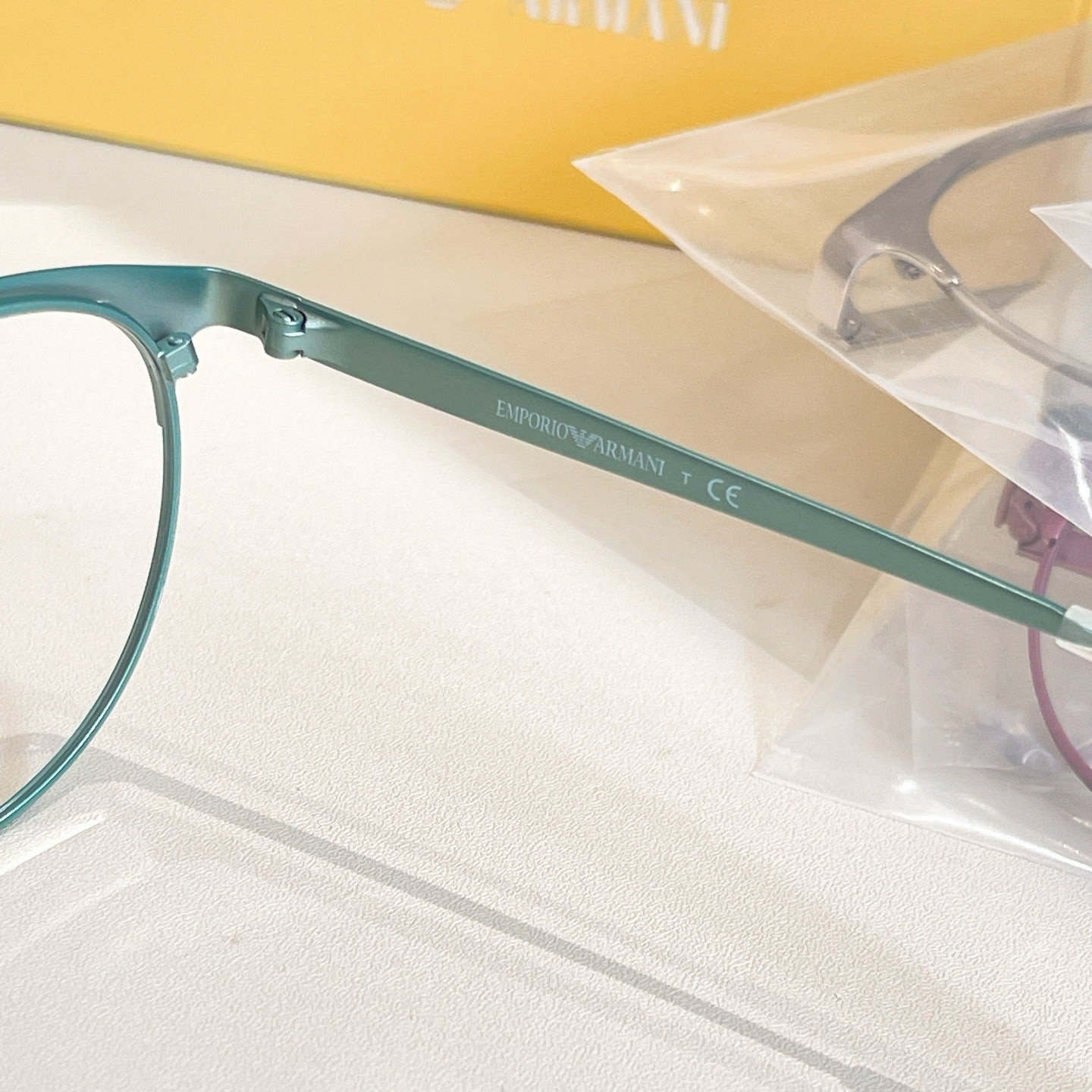 Mint Green Metal Emporio Armani Eyeglasses - Durable & Fashionable Frames