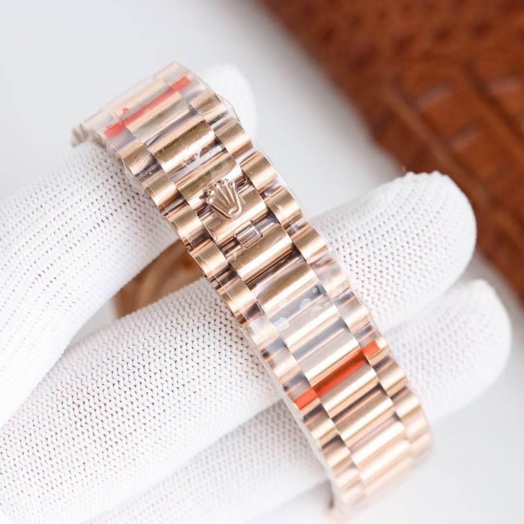 Rolex Day-Date with Full Diamond Dial and Fluted Bezel