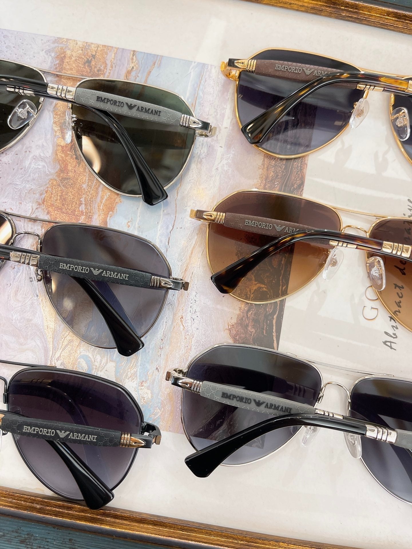 Emporio Armani Aviator Sunglasses Collection with Cases - Multiple Colors