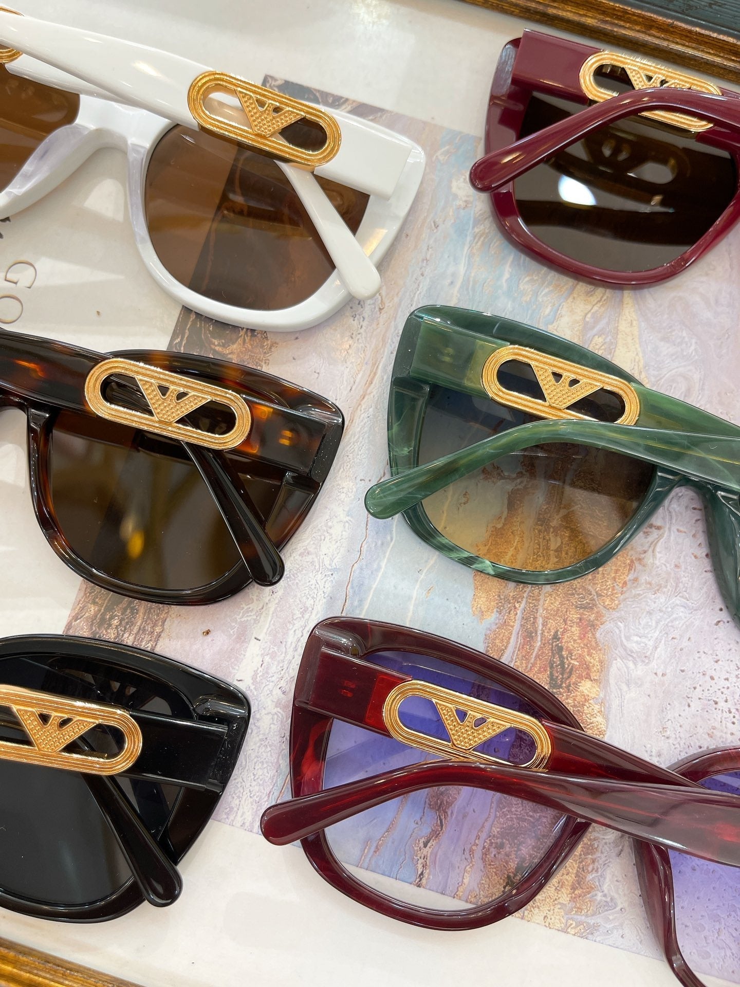 Emporio Armani Women's Cat-Eye Sunglasses with Gold Logo - Multiple Colors