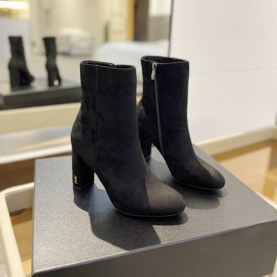 SL HONORÃ‰ BOOTIES BLACK SUEDE