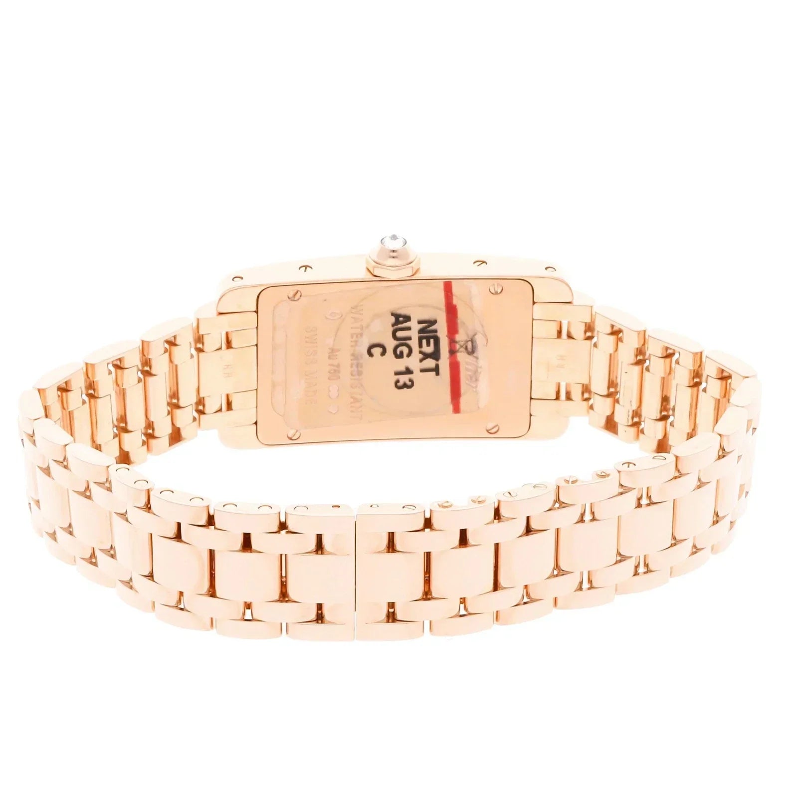 Cartier Tank Americaine Rose Gold Diamond Quartz Watch