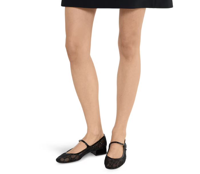 Women's GG crystal ballet flats