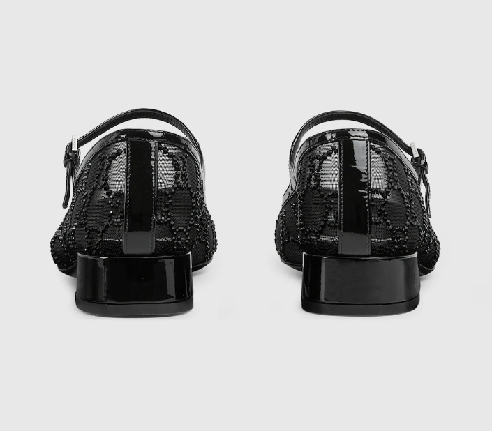 Women's GG crystal ballet flats