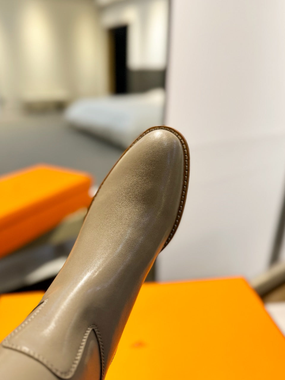 HM Stivali Jumping 20mm Beige Light Brown Cowhide 961660