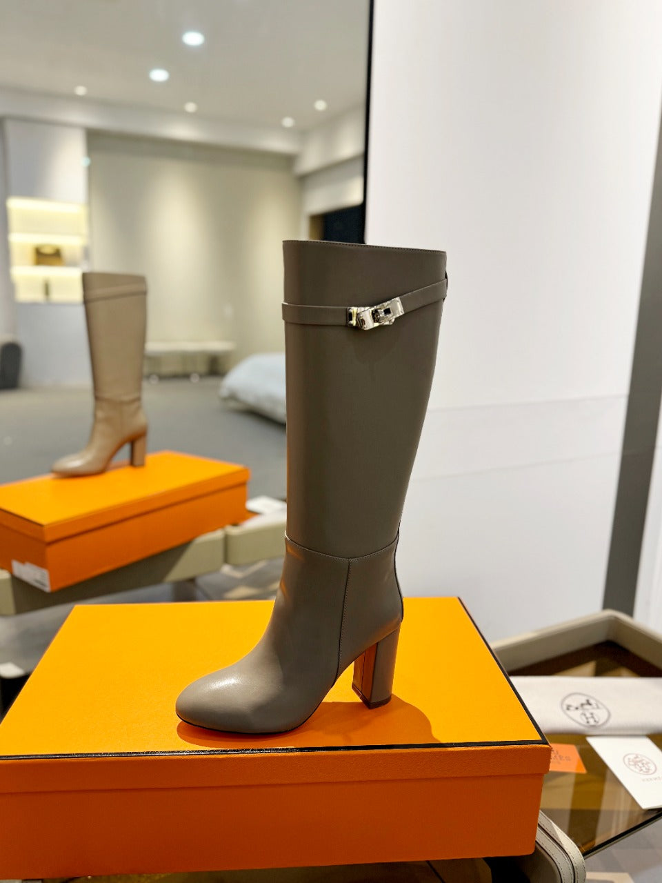 HM Story 85 Boot Beige Light Brown Cowhide 961671