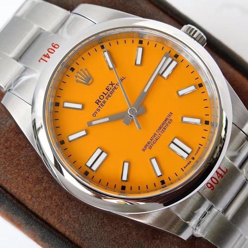 OYSTER PERPETUAL 41 STAINLESS STEEL YELLOW DIAL